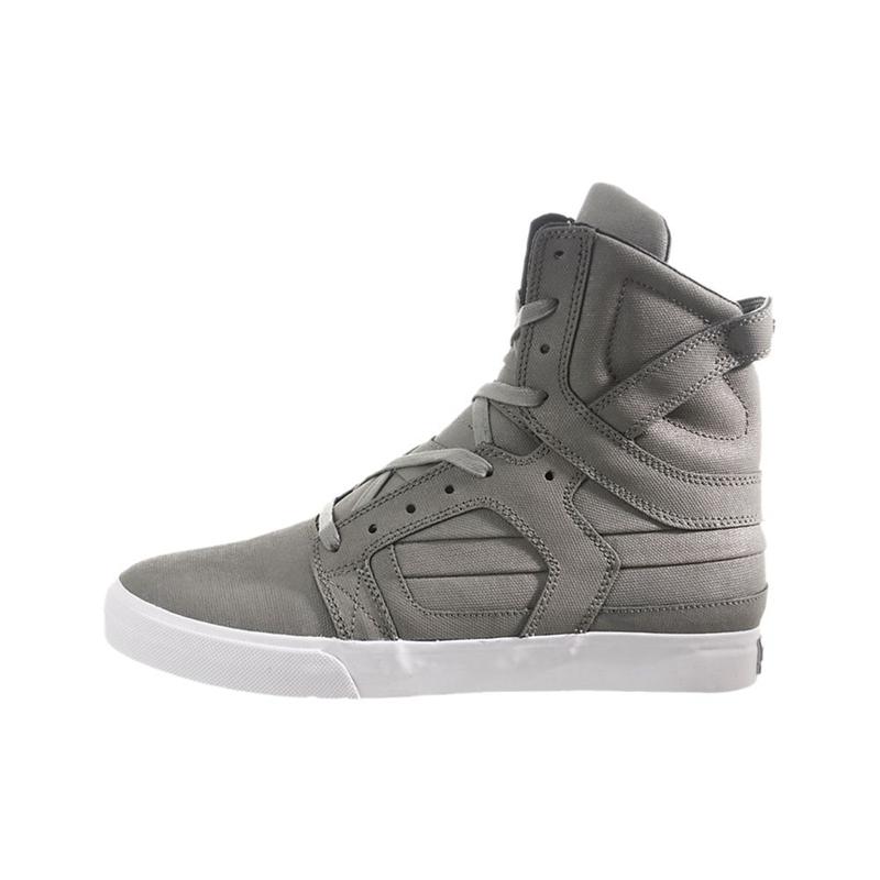 Buty Supra SKYTOP II - Sneakersy Wysokie Męskie - Szare (NPOZ-03482)